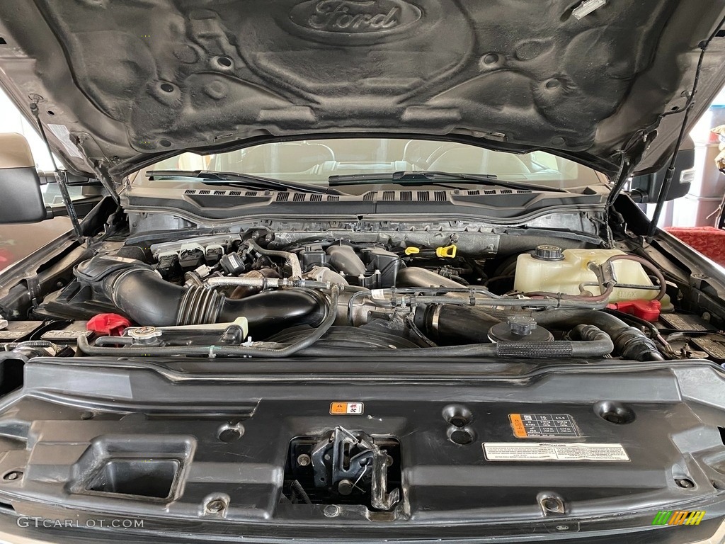 2019 F350 Super Duty Lariat Crew Cab 4x4 - Stone Gray Metallic / Earth Gray photo #2