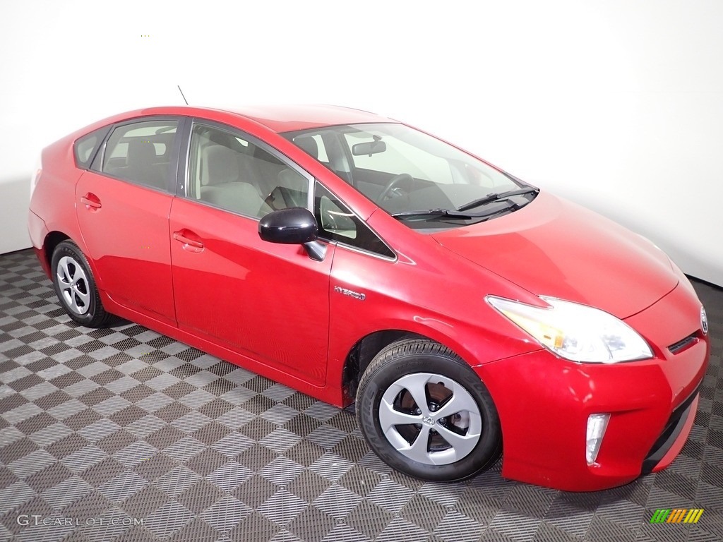 2013 Prius Two Hybrid - Barcelona Red Metallic / Dark Gray photo #2