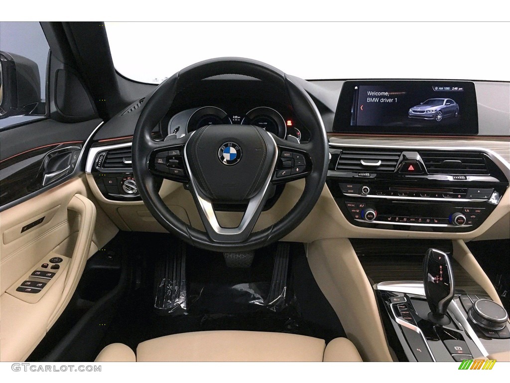 2017 5 Series 530i Sedan - Glacier Silver Metallic / Canberra Beige photo #4