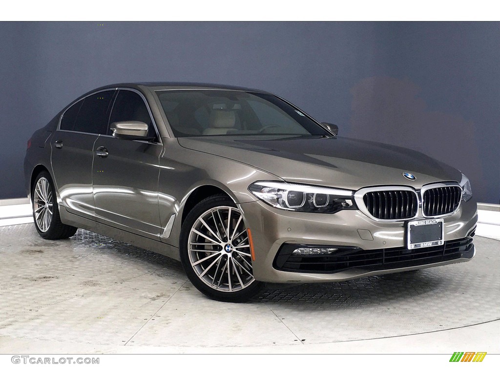 2017 5 Series 530i Sedan - Glacier Silver Metallic / Canberra Beige photo #37