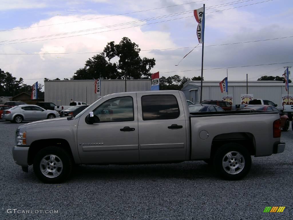 2008 Silverado 1500 LT Crew Cab - Silver Birch Metallic / Light Titanium/Ebony Accents photo #6