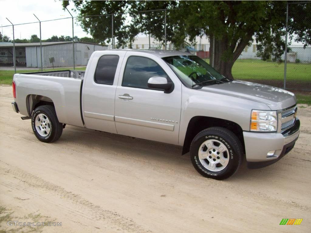 2007 Silverado 1500 LTZ Extended Cab - Silver Birch Metallic / Ebony Black photo #1