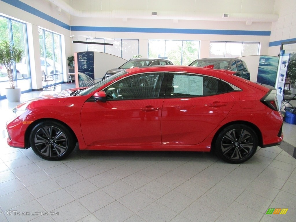 Rallye Red 2018 Honda Civic EX-L Navi Hatchback Exterior Photo #139527568