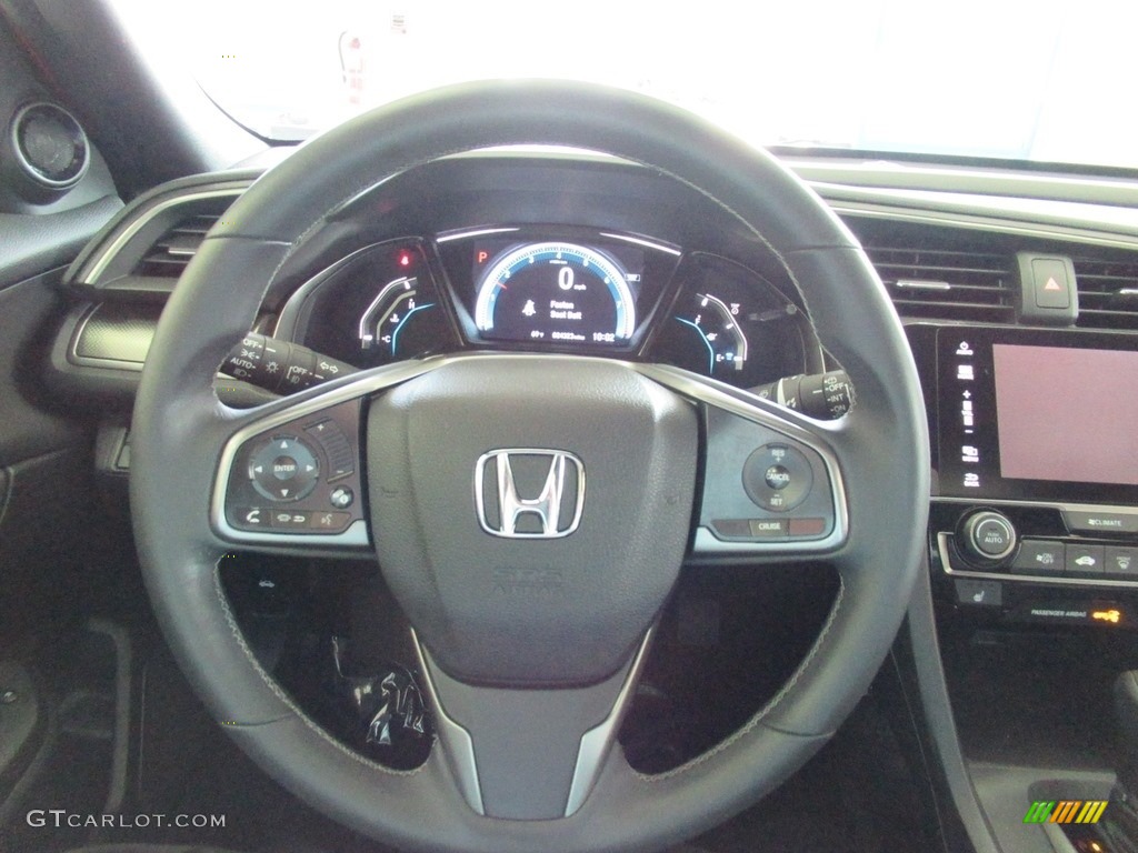 2018 Honda Civic EX-L Navi Hatchback Black Steering Wheel Photo #139528015