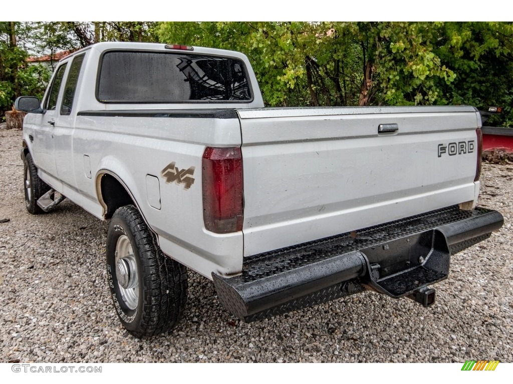 1996 F250 XL Extended Cab 4x4 - Oxford White / Beige photo #6