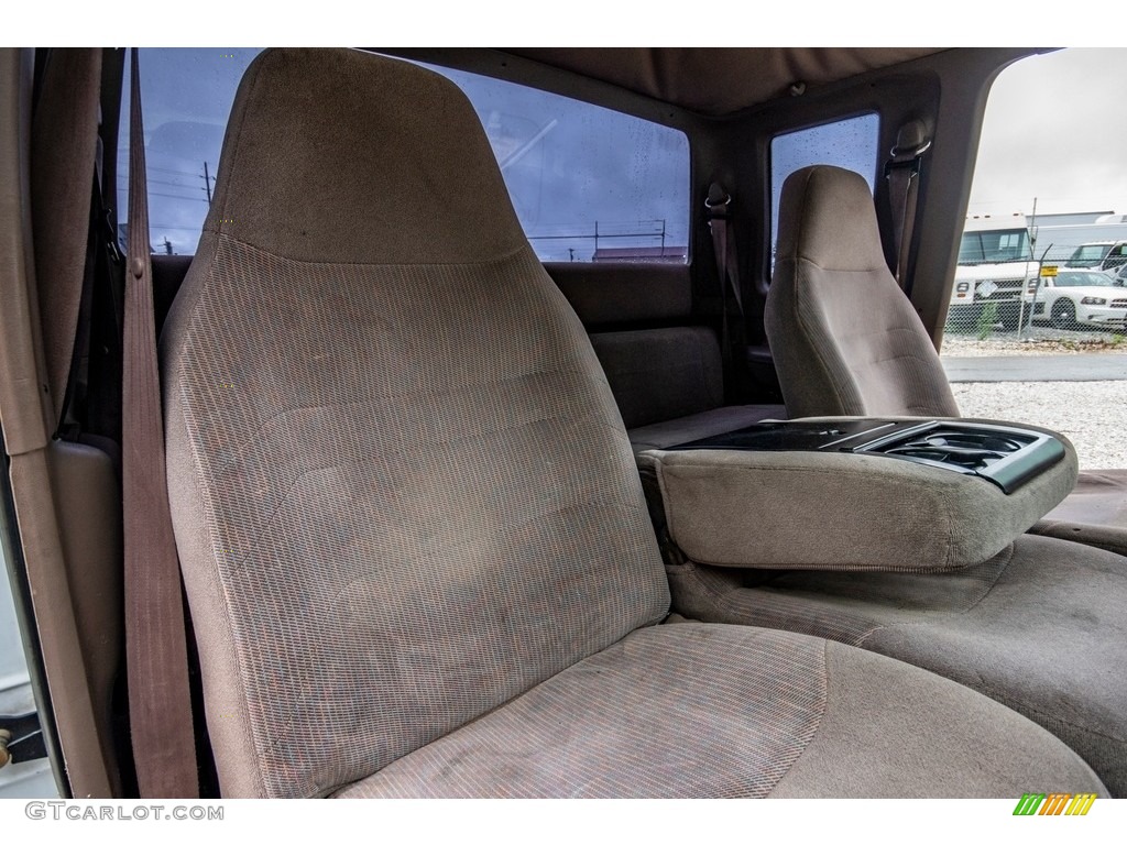 1996 F250 XL Extended Cab 4x4 - Oxford White / Beige photo #30