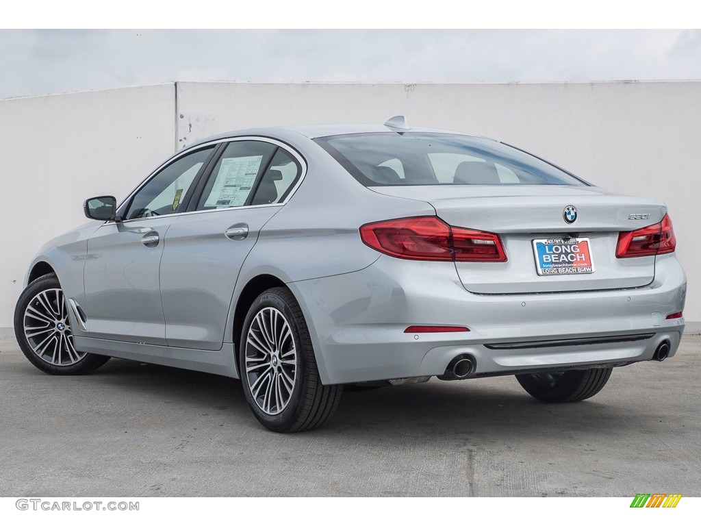 2018 5 Series 530i Sedan - Glacier Silver Metallic / Black photo #3