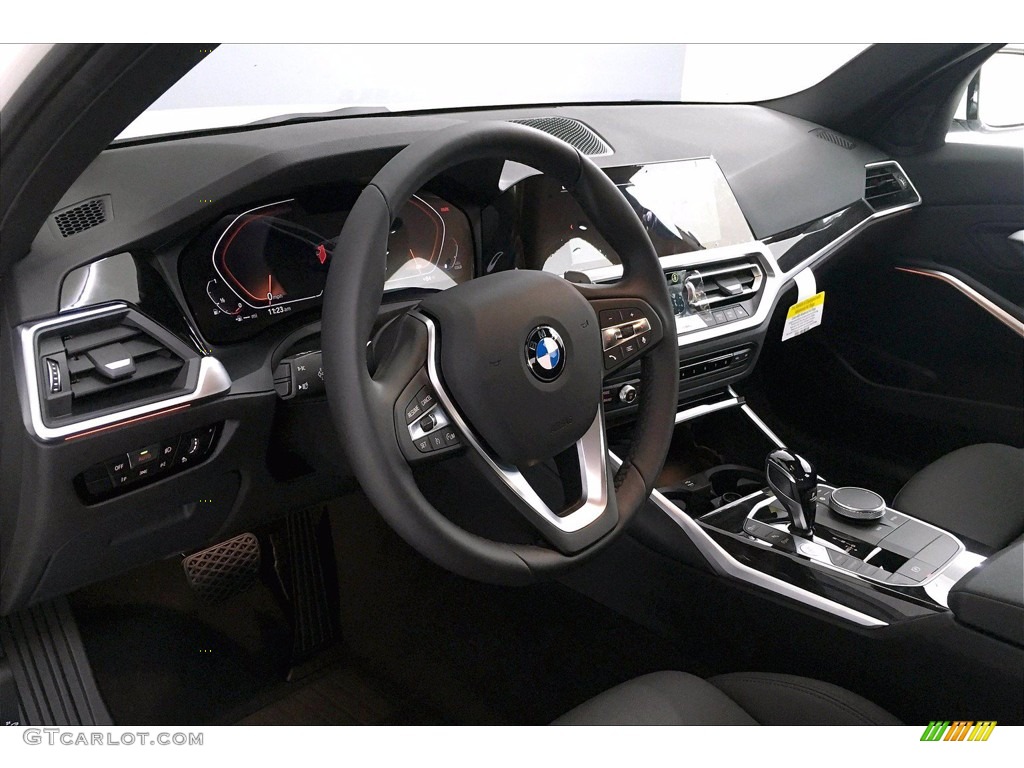 2021 BMW 3 Series 330i Sedan Black Steering Wheel Photo #139532587