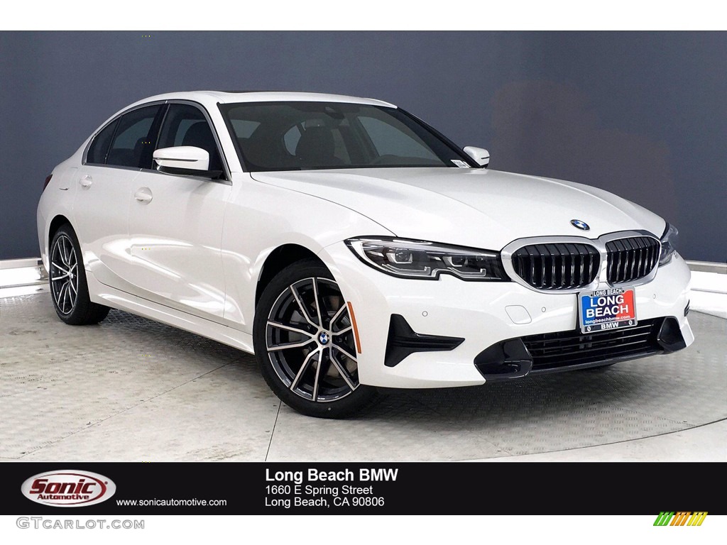 2021 3 Series 330e Sedan - Alpine White / Black photo #1