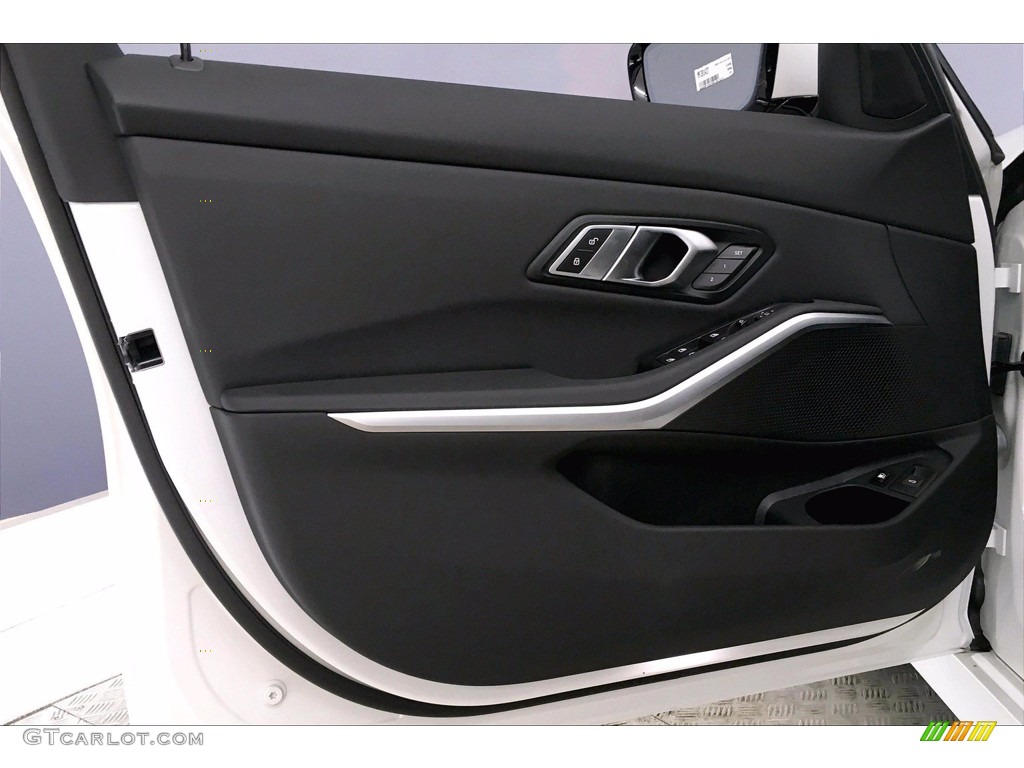 2021 BMW 3 Series 330e Sedan Black Door Panel Photo #139534345