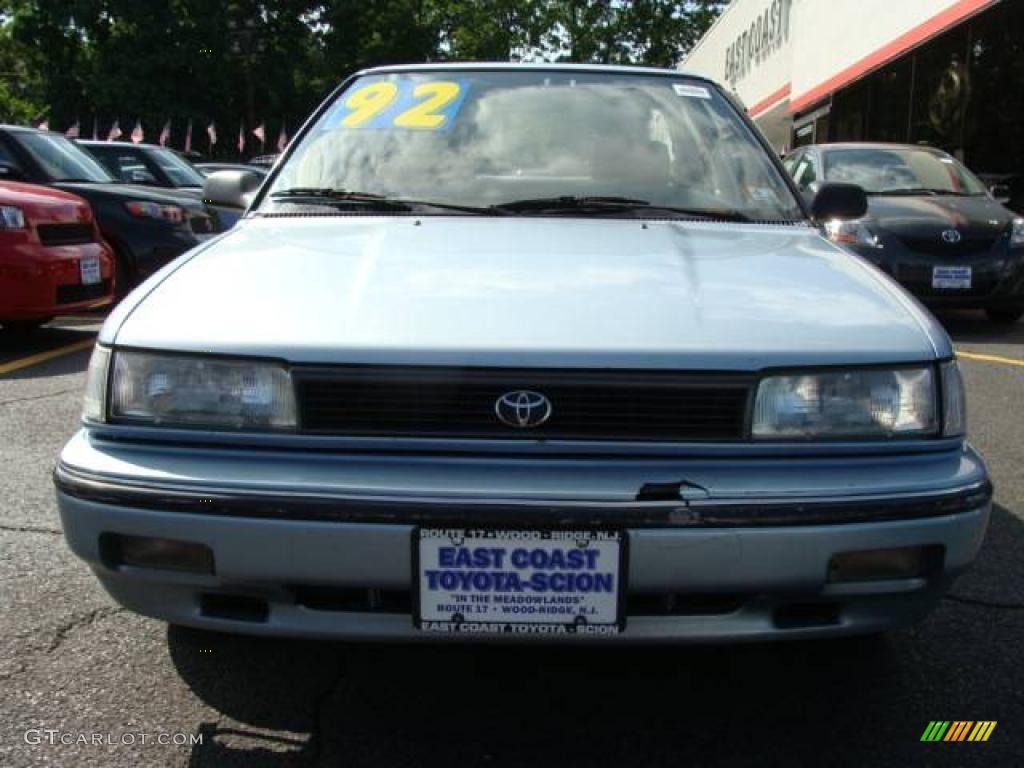 1992 Corolla DX Sedan - Ice Blue Pearl Metallic / Blue photo #2