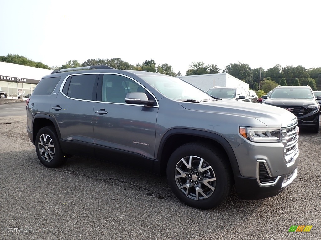Satin Steel Metallic 2021 GMC Acadia SLE AWD Exterior Photo #139536162