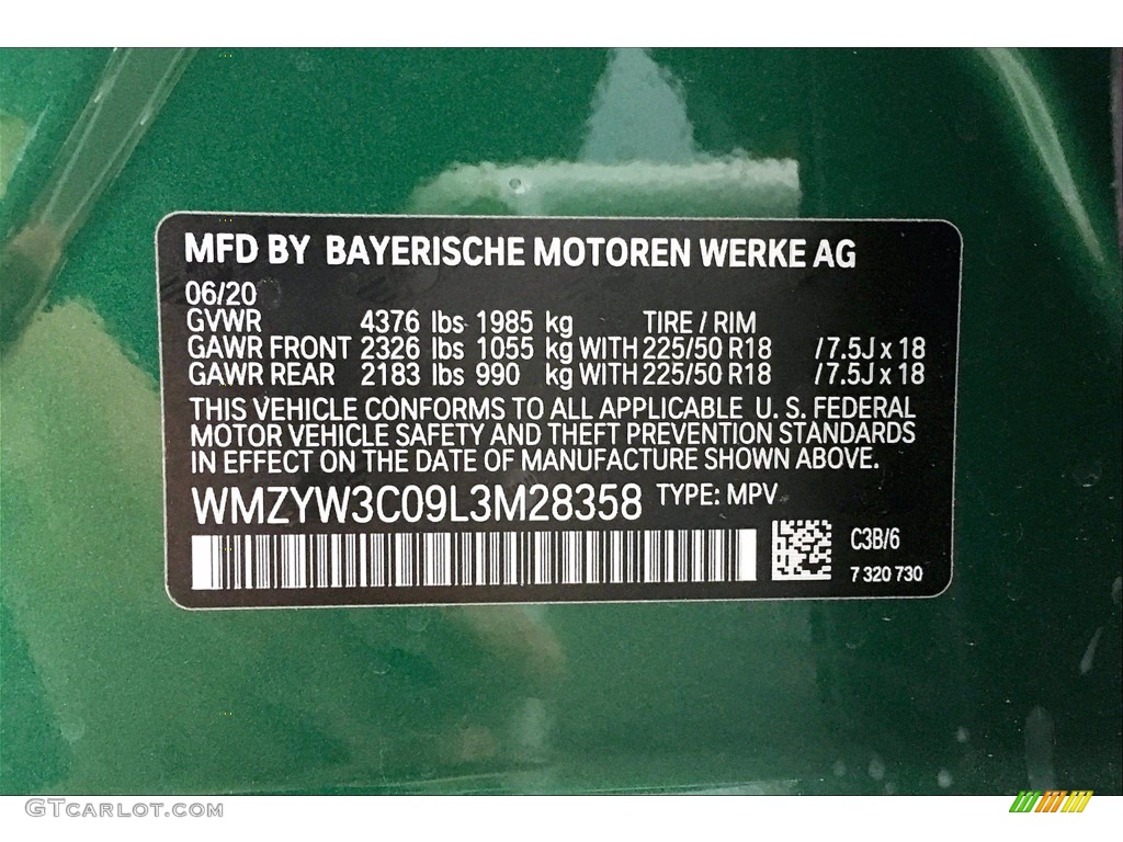 2020 Mini Countryman Cooper Color Code Photos