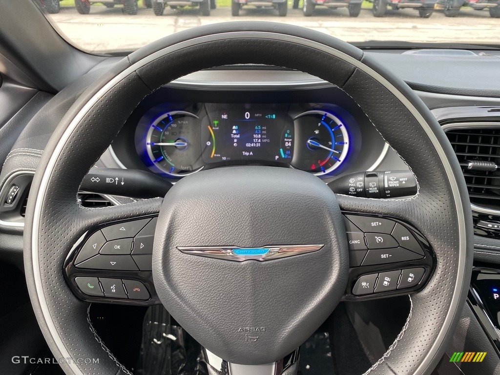 2020 Chrysler Pacifica Hybrid Limited Black Steering Wheel Photo #139537157