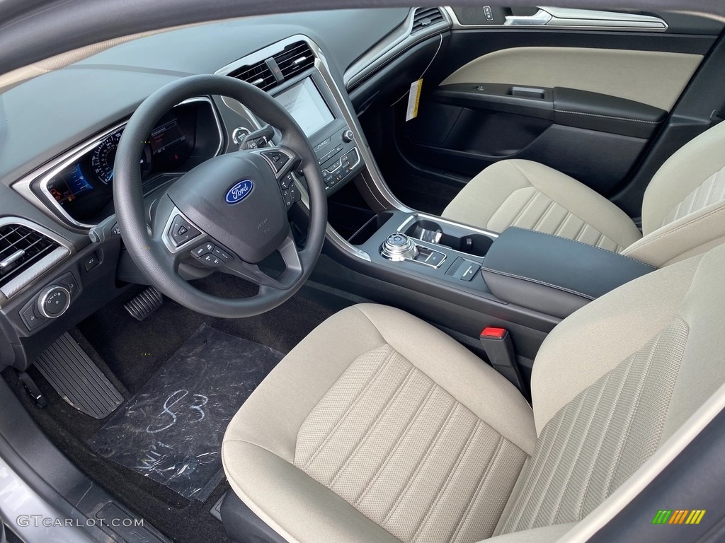 Medium Light Stone Interior 2020 Ford Fusion S Photo #139537328