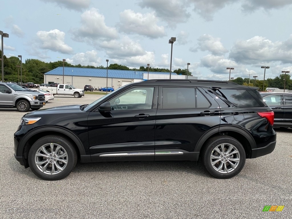 2020 Explorer XLT 4WD - Agate Black Metallic / Ebony photo #2