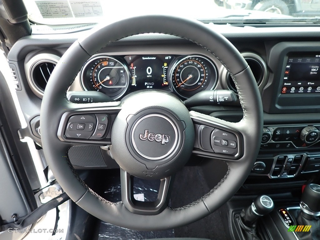 2021 Jeep Wrangler Unlimited Sport 4x4 Black Steering Wheel Photo #139537743