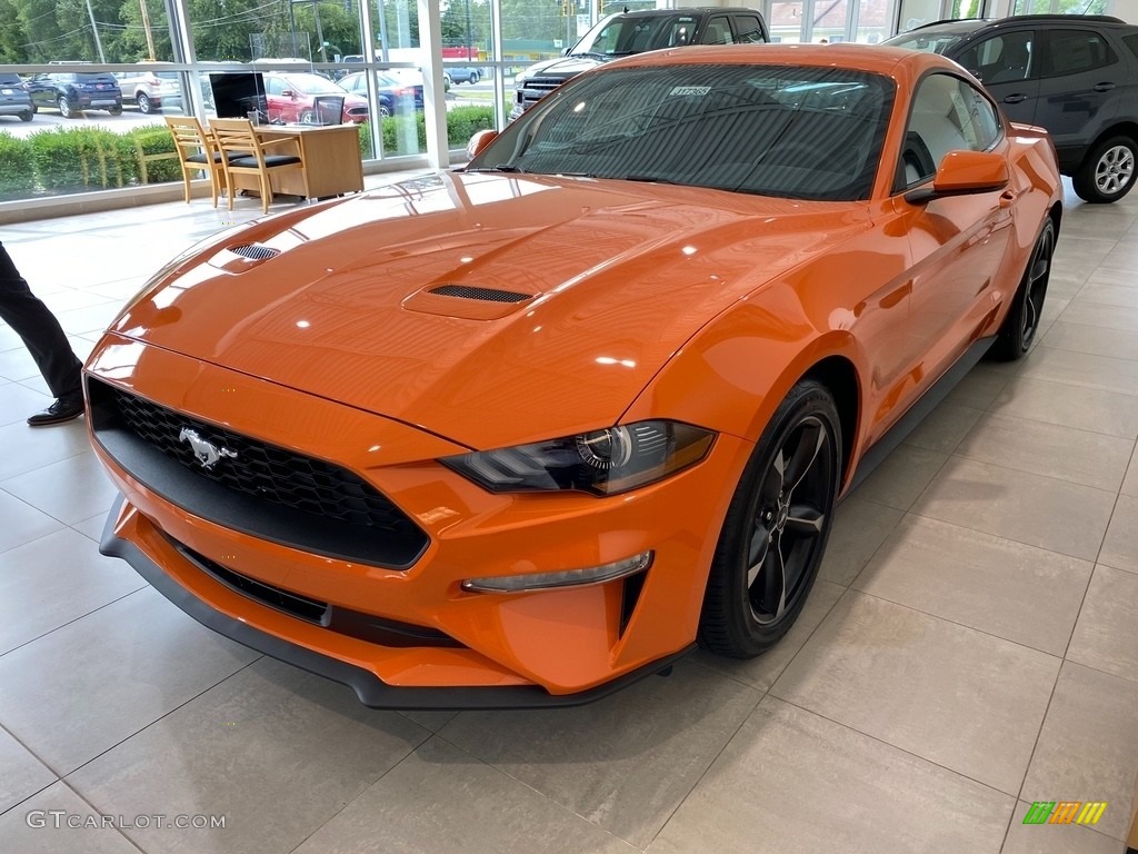 Twister Orange 2020 Ford Mustang EcoBoost Fastback Exterior Photo #139538678