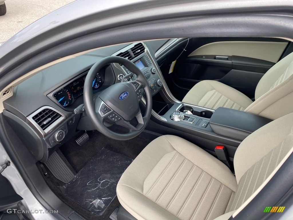 Medium Light Stone Interior 2020 Ford Fusion S Photo #139538913