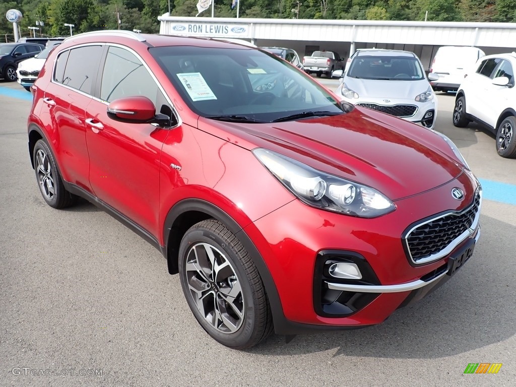 Hyper Red 2021 Kia Sportage EX AWD Exterior Photo #139541599