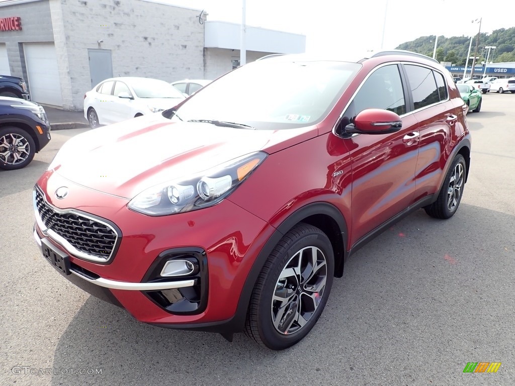 Hyper Red 2021 Kia Sportage EX AWD Exterior Photo #139541645