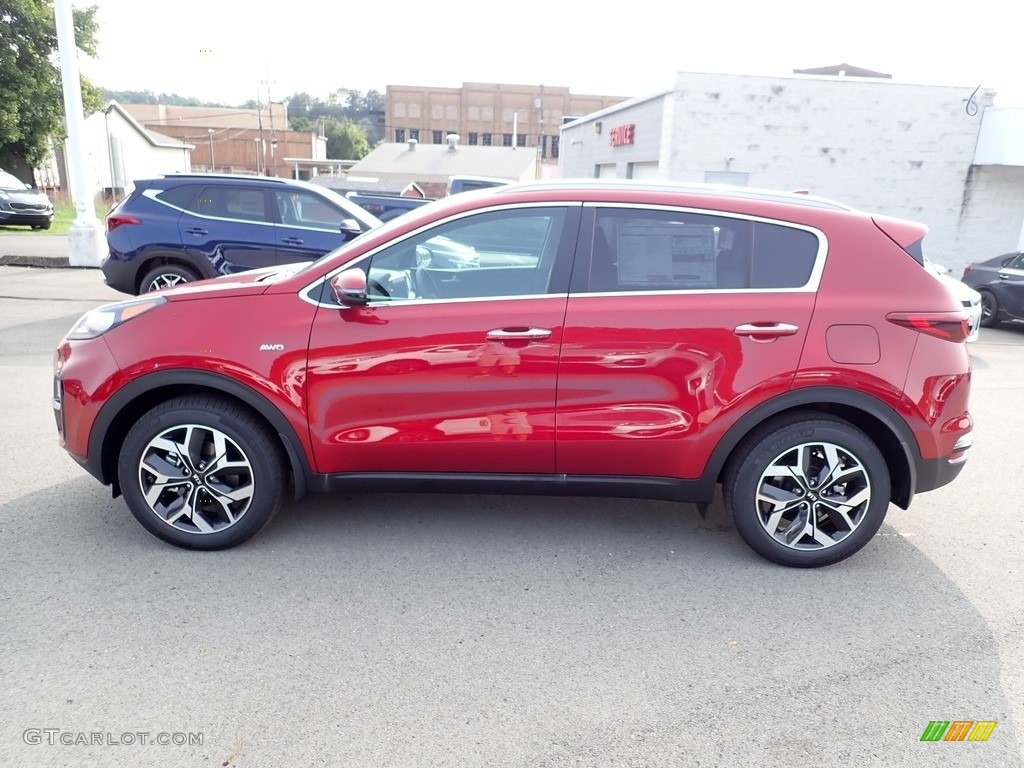 Hyper Red 2021 Kia Sportage EX AWD Exterior Photo #139541667