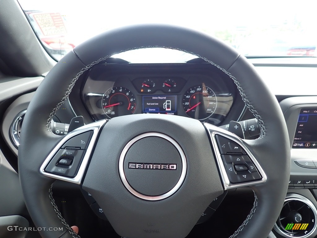 2021 Chevrolet Camaro LT1 Coupe Jet Black Steering Wheel Photo #139542876