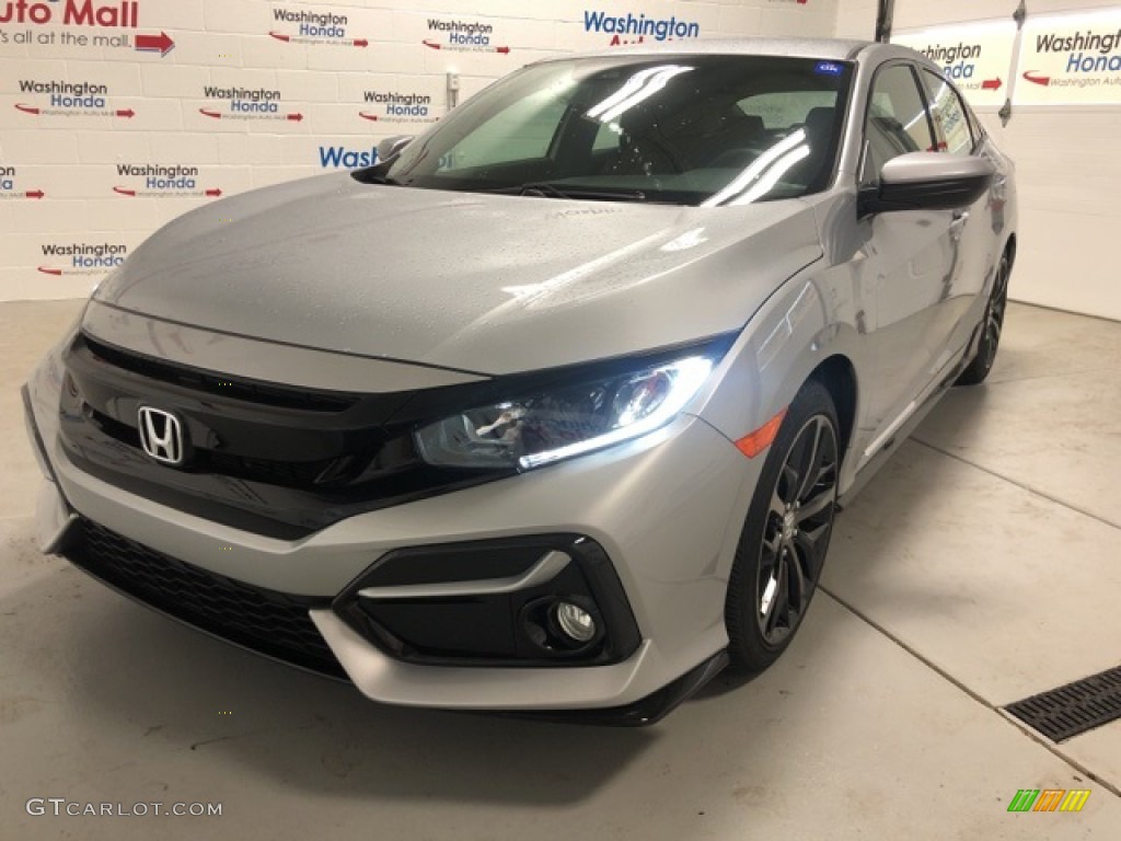 2021 Civic Sport Hatchback - Lunar Silver Metallic / Black photo #1