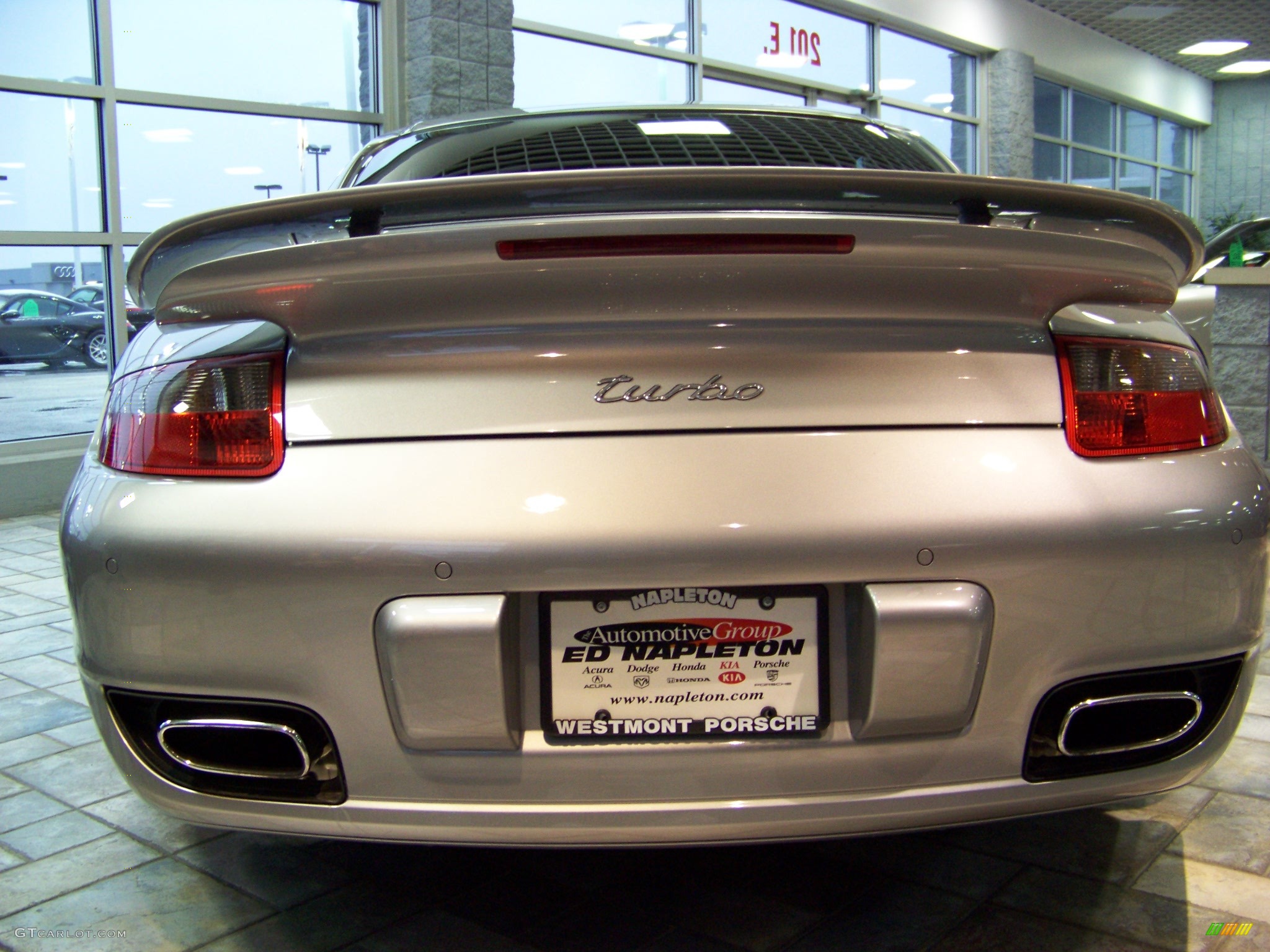2008 911 Turbo Coupe - GT Silver Metallic / Black/Stone Grey photo #8
