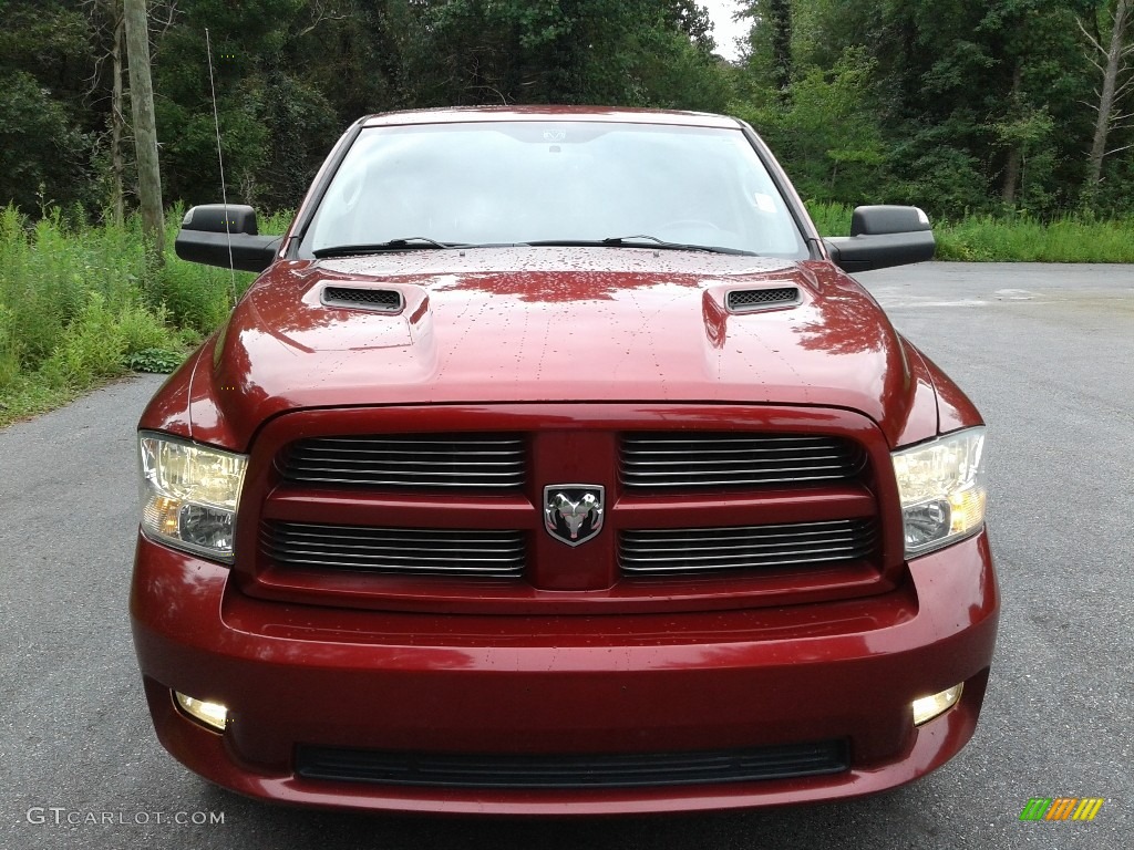 2012 Ram 1500 Sport Quad Cab 4x4 - Deep Cherry Red Crystal Pearl / Dark Slate Gray photo #3