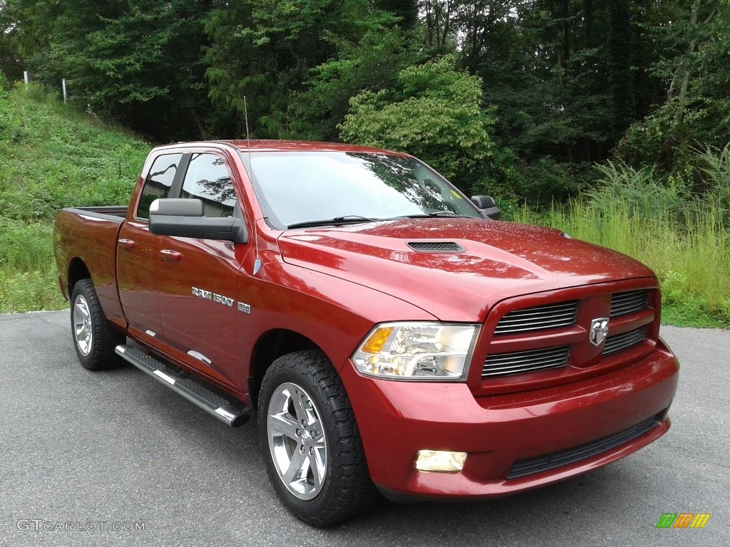 2012 Ram 1500 Sport Quad Cab 4x4 - Deep Cherry Red Crystal Pearl / Dark Slate Gray photo #4