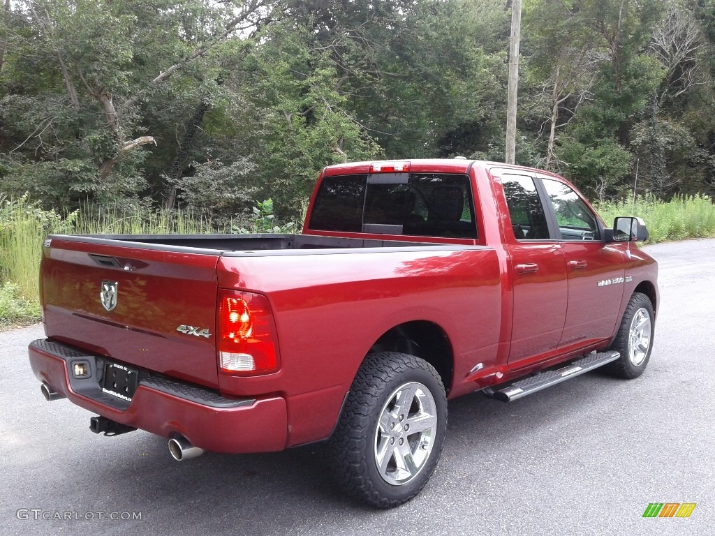 2012 Ram 1500 Sport Quad Cab 4x4 - Deep Cherry Red Crystal Pearl / Dark Slate Gray photo #6
