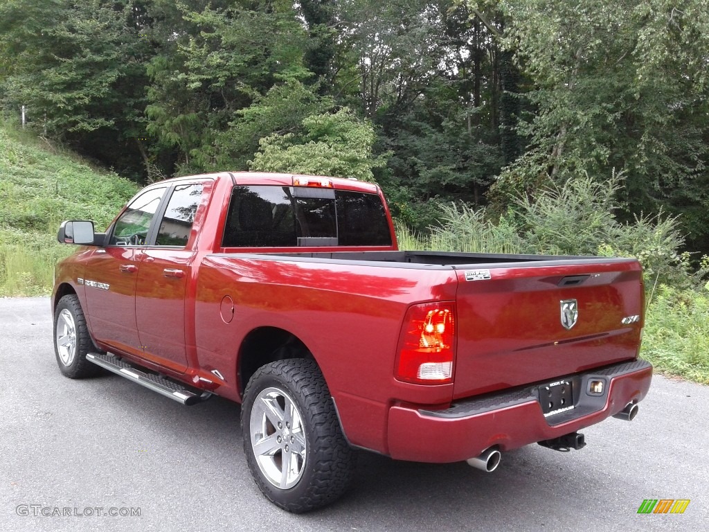 2012 Ram 1500 Sport Quad Cab 4x4 - Deep Cherry Red Crystal Pearl / Dark Slate Gray photo #9