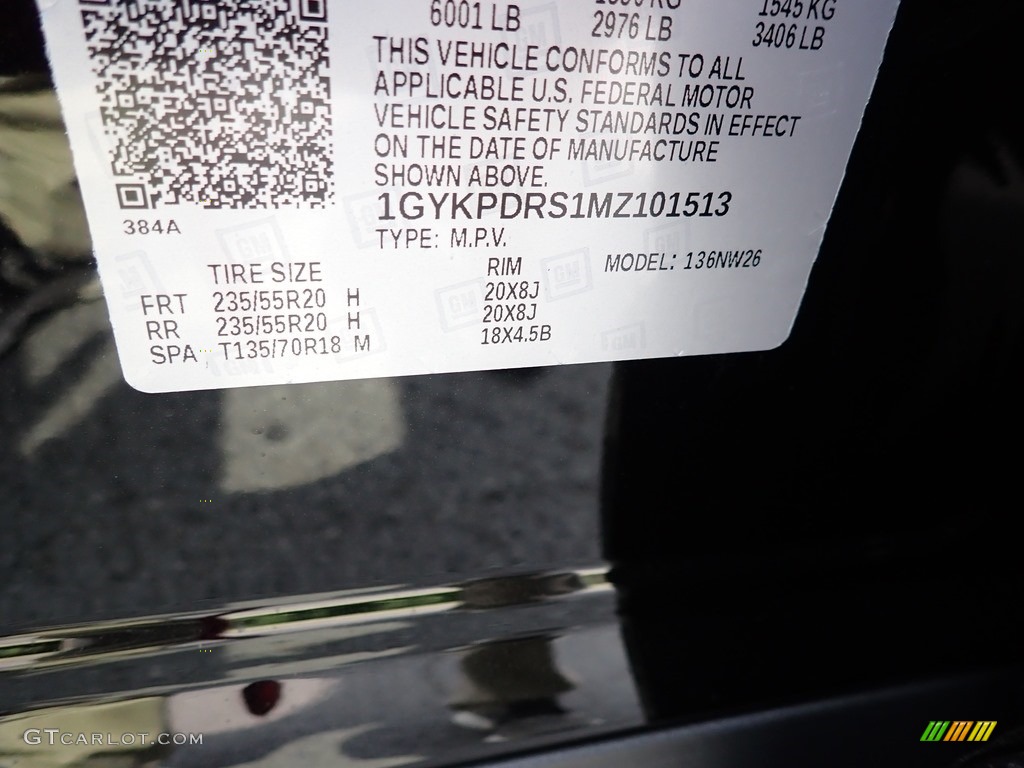 2021 XT6 Premium Luxury - Stellar Black Metallic / Cirrus/Jet Black Accents photo #15