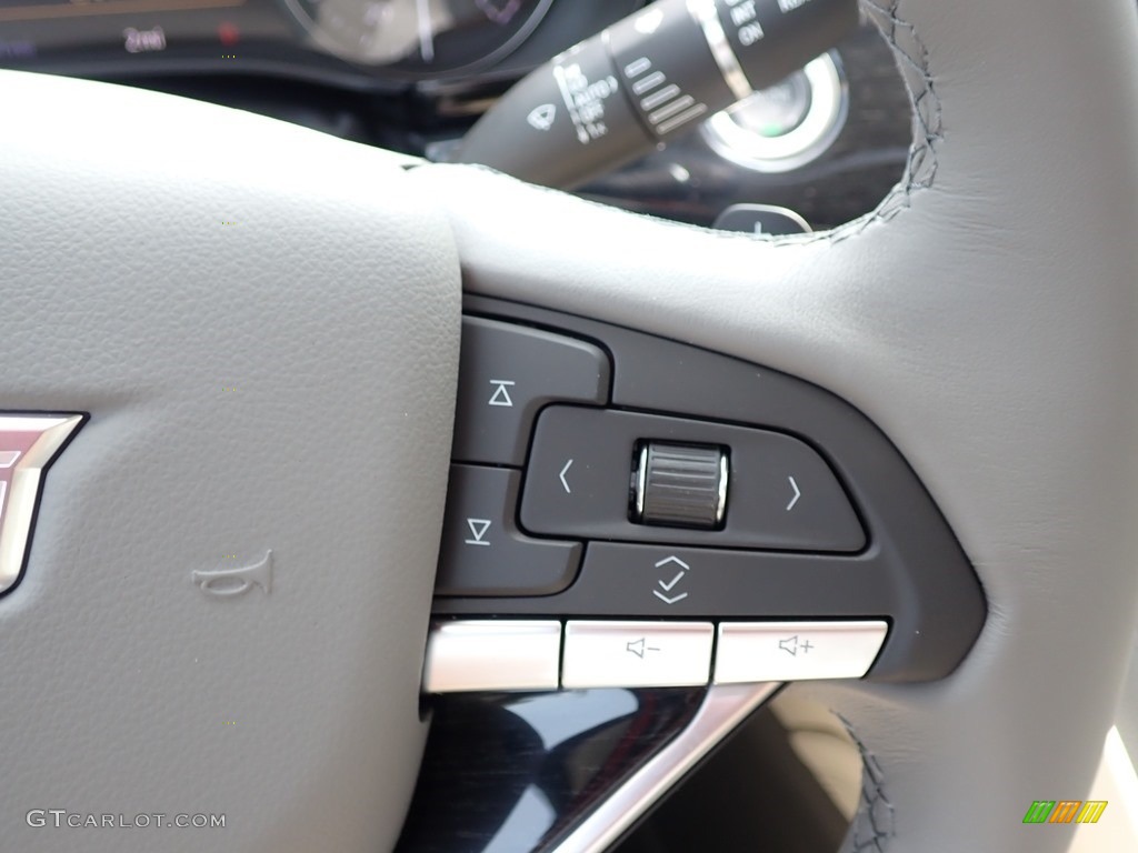 2021 Cadillac XT6 Premium Luxury Cirrus/Jet Black Accents Steering Wheel Photo #139548782