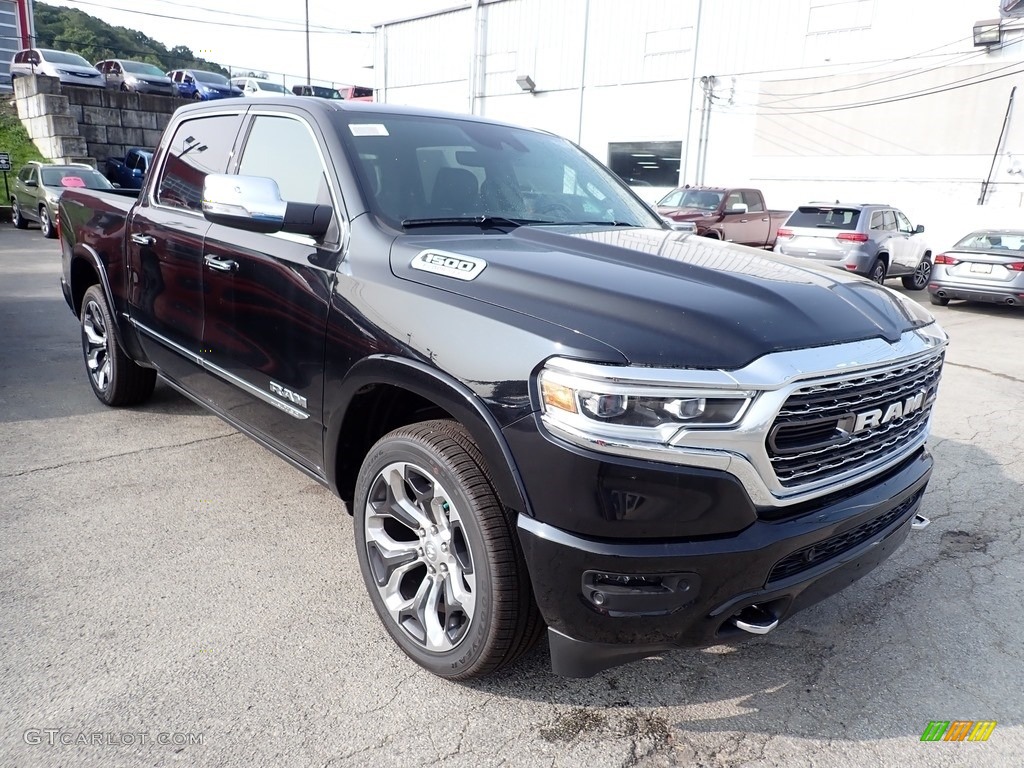 2020 1500 Limited Crew Cab 4x4 - Diamond Black Crystal Pearl / Black photo #8