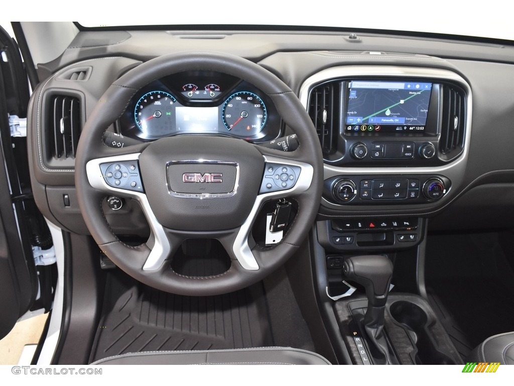 2021 GMC Canyon Denali Crew Cab 4WD Cocoa/Dark Atmosphere Dashboard Photo #139550594