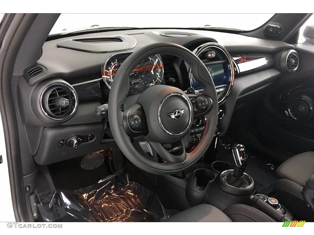 2021 Mini Hardtop Cooper S 2 Door Carbon Black Lounge Leather Steering Wheel Photo #139551977