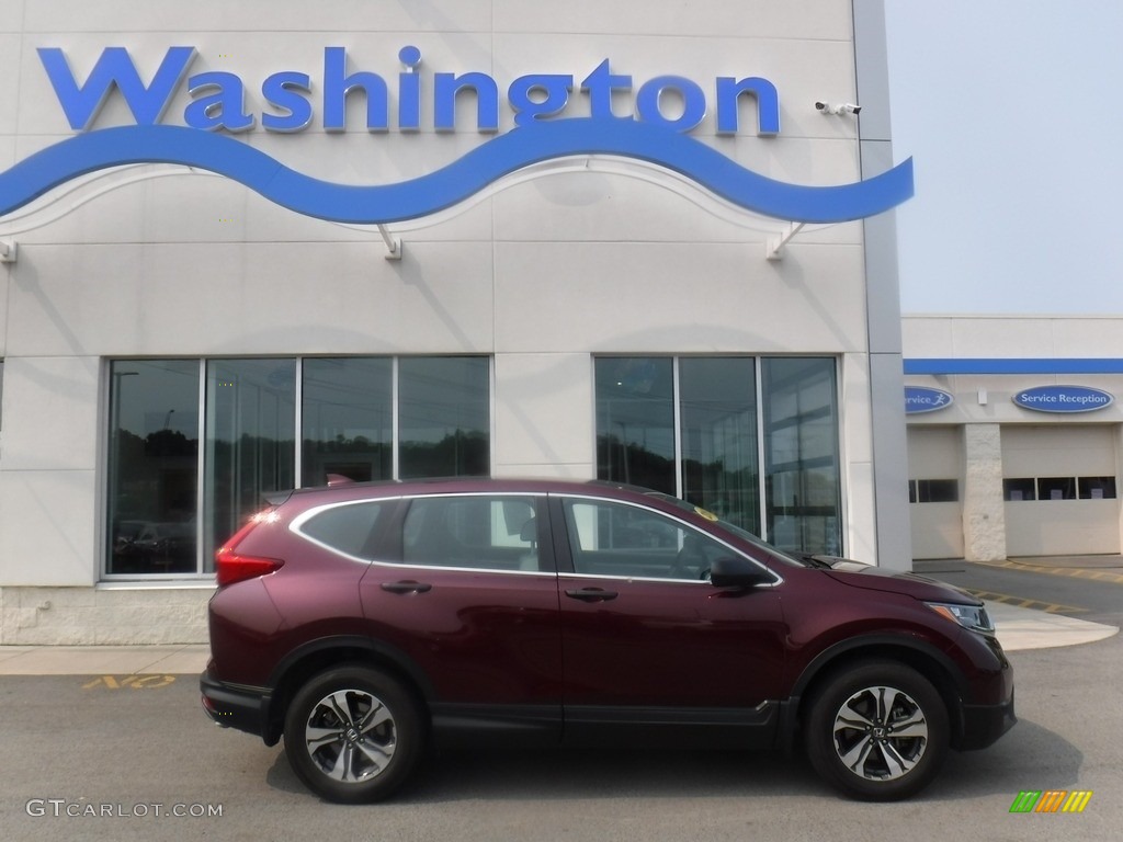 2018 CR-V LX AWD - Basque Red Pearl II / Gray photo #2