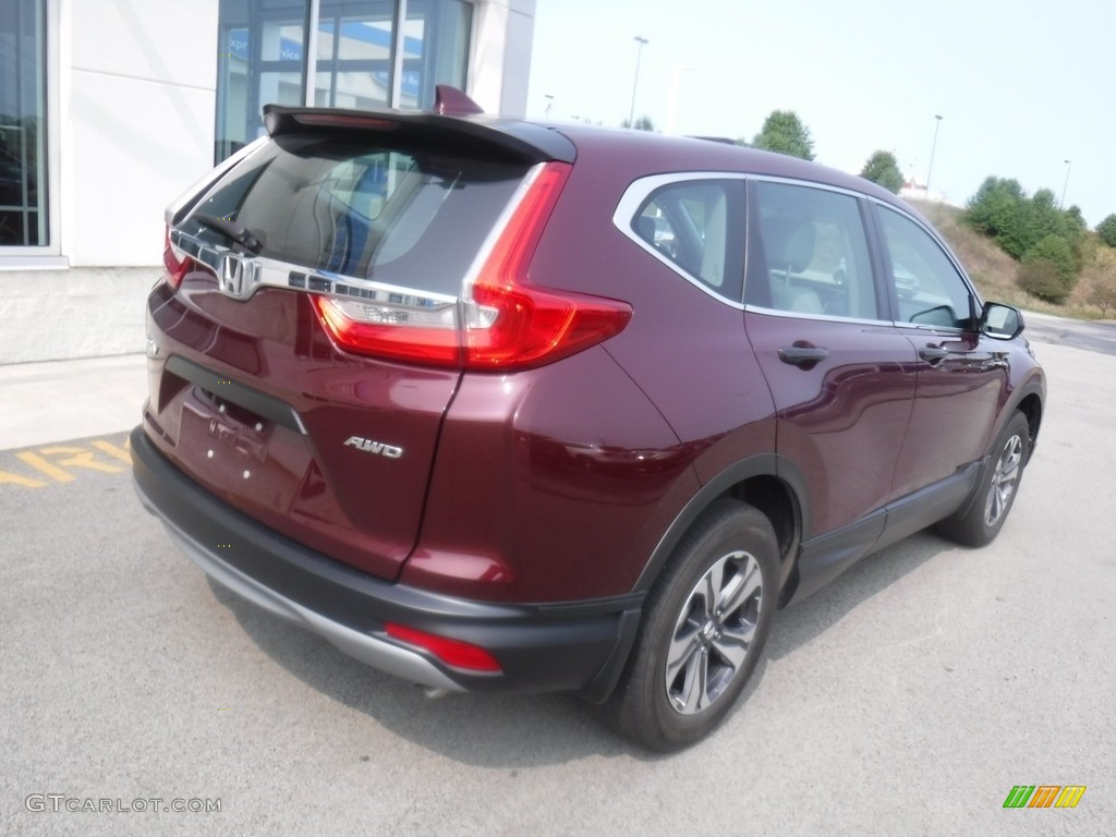 2018 CR-V LX AWD - Basque Red Pearl II / Gray photo #9