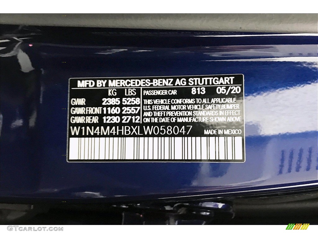 2020 GLB Color Code 813 for Galaxy Blue Metallic Photo #139557680