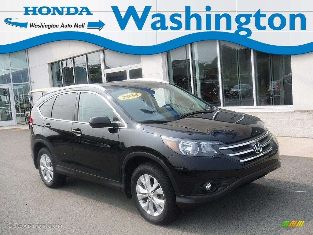 2014 CR-V EX-L AWD - Crystal Black Pearl / Black photo #1