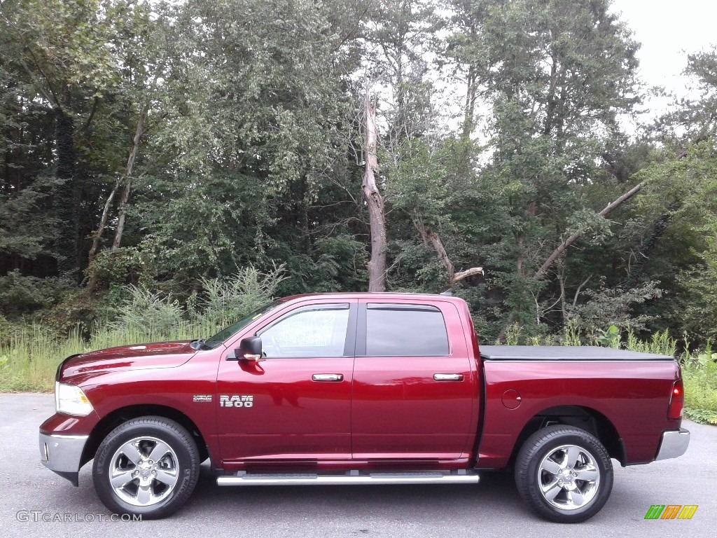 2017 1500 Big Horn Crew Cab 4x4 - Delmonico Red Pearl / Black/Diesel Gray photo #1