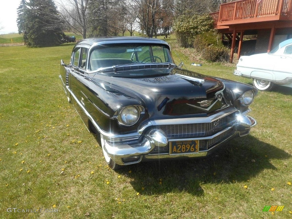 Black 1956 Cadillac Fleetwood Series 60 Special Sedan Exterior Photo #139558324