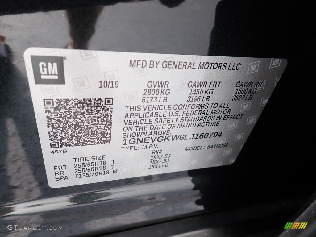 2020 Traverse LT AWD - Graphite Metallic / Jet Black photo #18