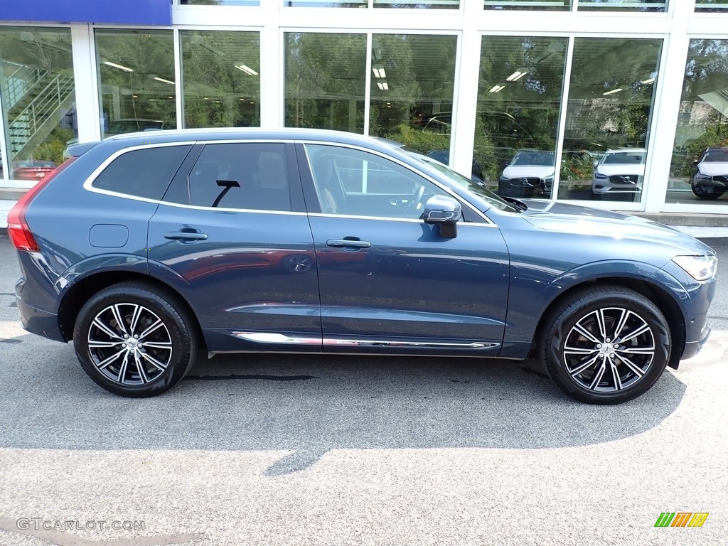 2018 XC60 T5 AWD Inscription - Denim Blue Metallic / Maroon Brown photo #2