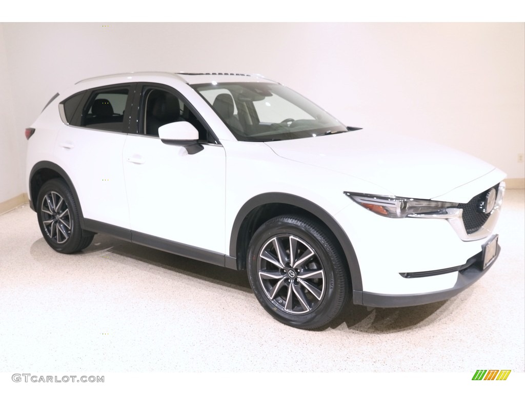 2017 CX-5 Grand Touring AWD - Crystal White Pearl / Black photo #1