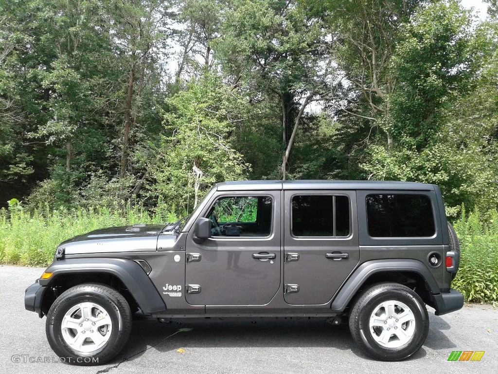 Granite Crystal Metallic 2021 Jeep Wrangler Unlimited Sport 4x4 Exterior Photo #139561790