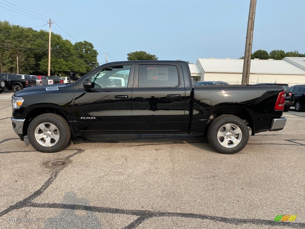 Diamond Black Crystal Pearl 2021 Ram 1500 Big Horn Crew Cab 4x4 Exterior Photo #139561865