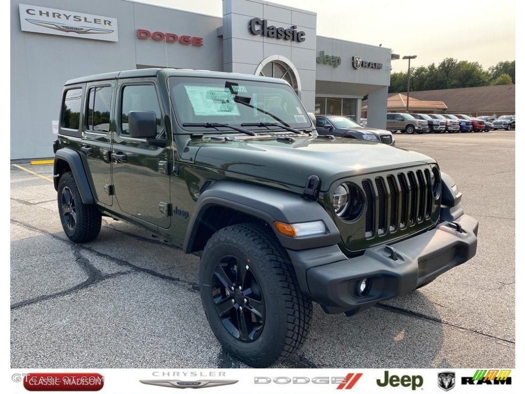 2021 Wrangler Unlimited Sport 4x4 - Sarge Green / Black photo #1